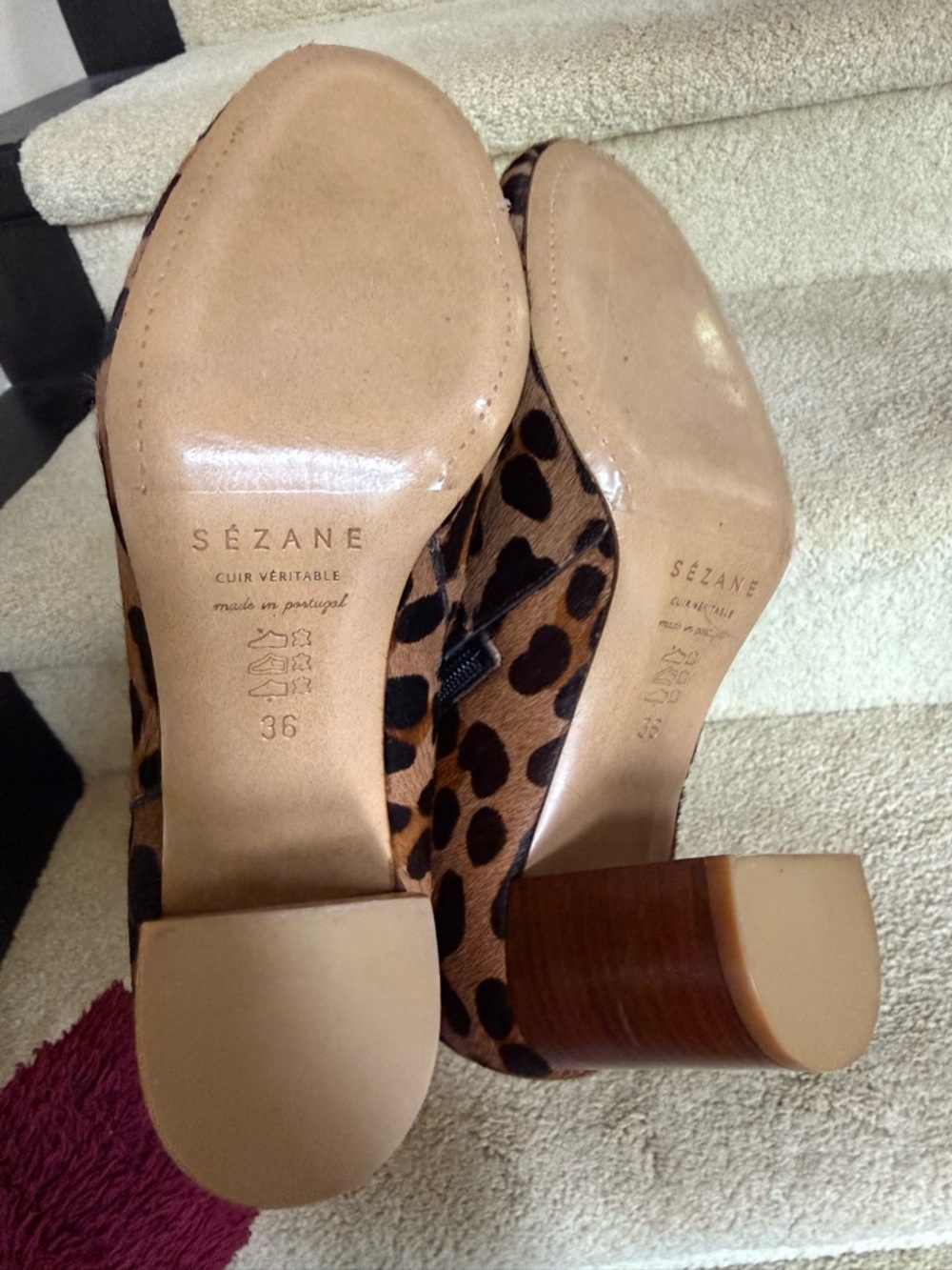 Sézane Lea Leopard Print Ankle Boots size 36 - Picture 4 of 6